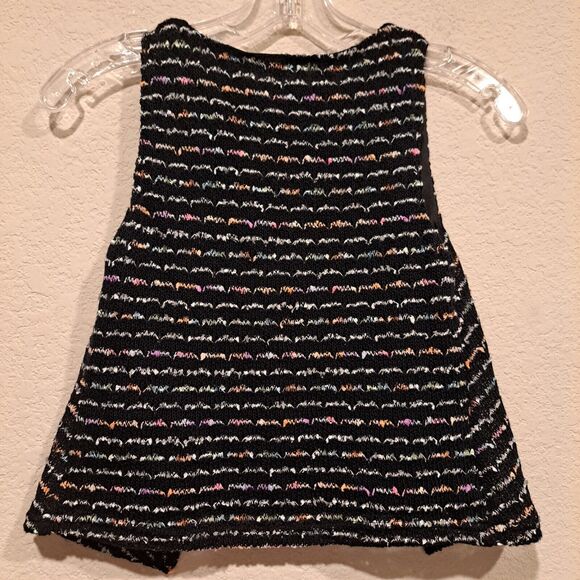 Bailey Rose Knot Open Front Top Black Sleeveless Tank Festival Rave Size XS New! - Picture 5 of 7